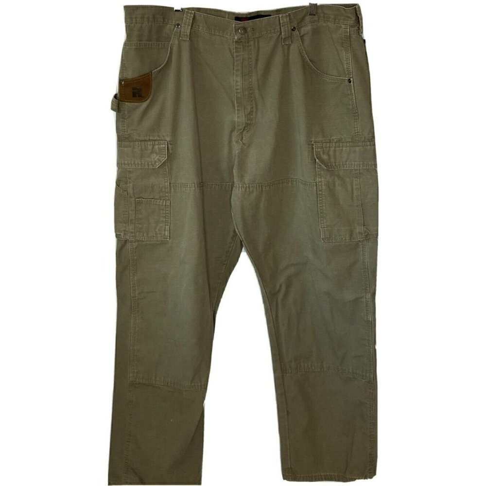 Riggs Workwear by Wrangler Mens Rip Stop 100% Cotton Cargo Pocket Pants-42x32